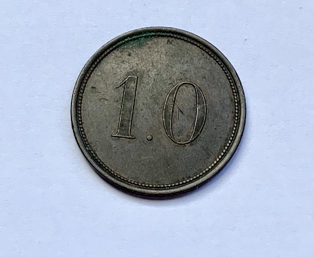 Irish GV Stewart Lisdourt shilling token coin dated 1867